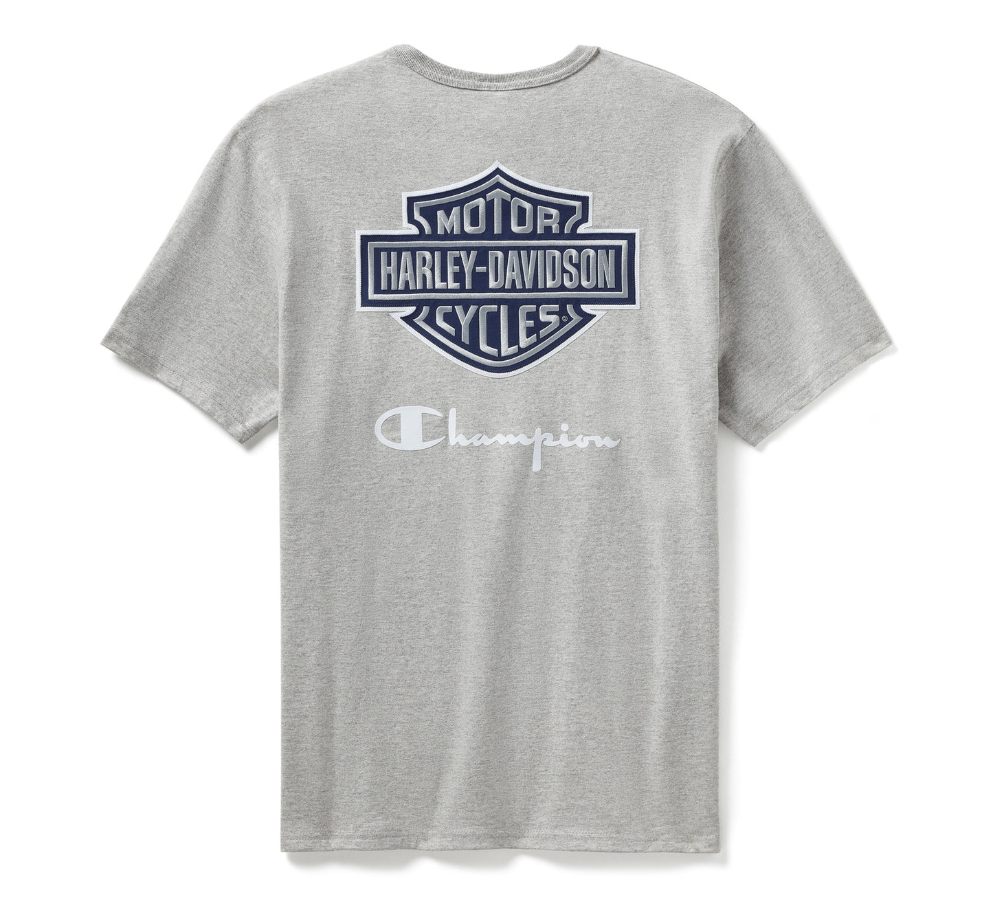 Harley-Davidson® Champion x Harley-Davidson Fanatic Tee - Grey Heather & Navy