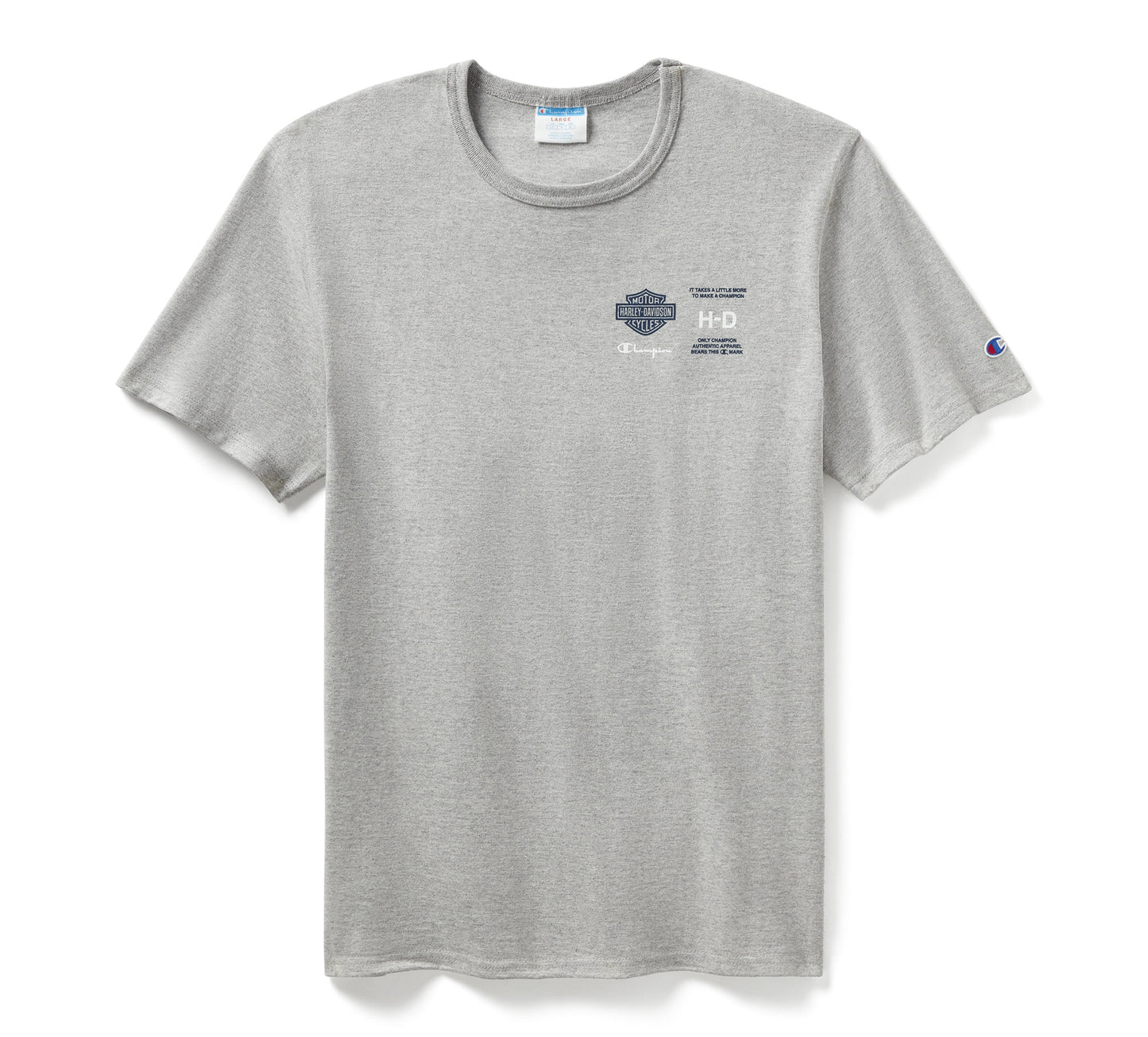 Harley-Davidson® Champion x Harley-Davidson Fanatic Tee - Grey Heather & Navy