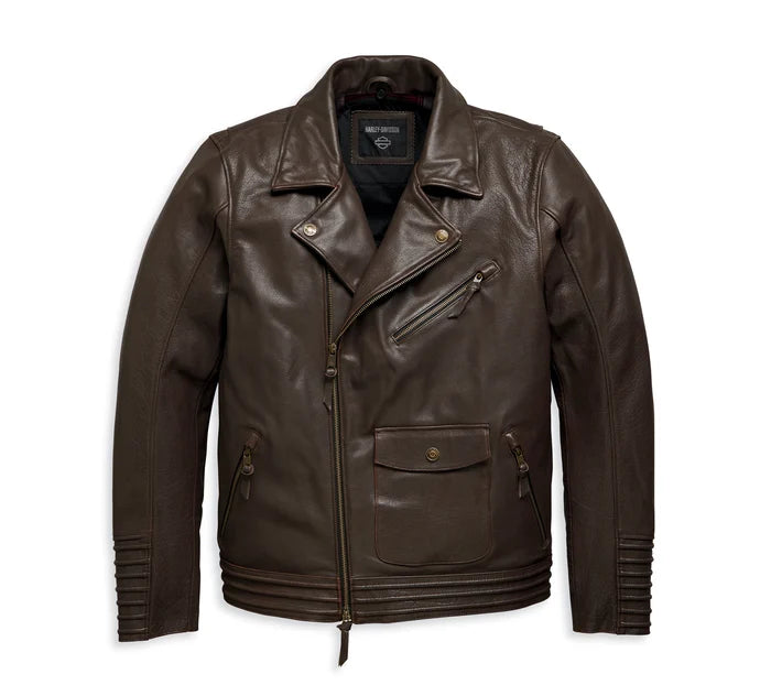 Harley-Davidson® Men's Maverick Leather Biker Jacket - Java