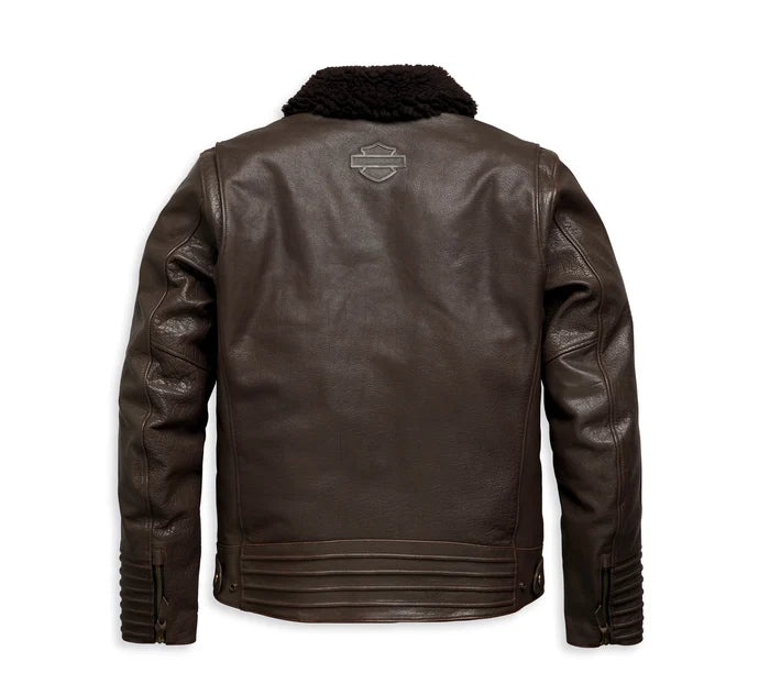 Harley-Davidson® Men's Maverick Leather Biker Jacket - Java