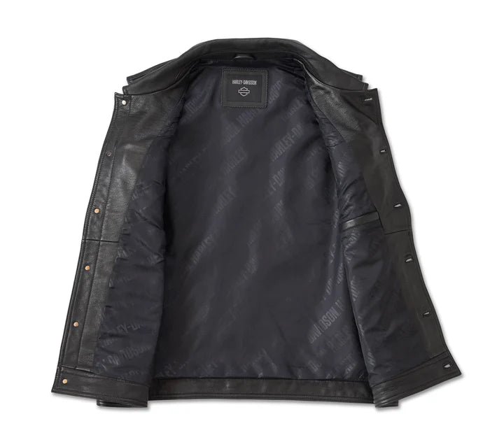 Harley-Davidson® Men's Fuel to Flames Leather Vest