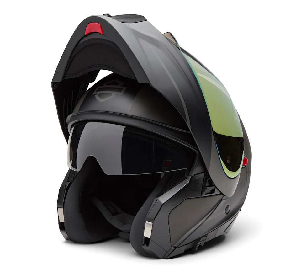 Harley-Davidson® H-D Evo X17 Sunshield Modular Helmet - Matte - Harley Black & Black Olive