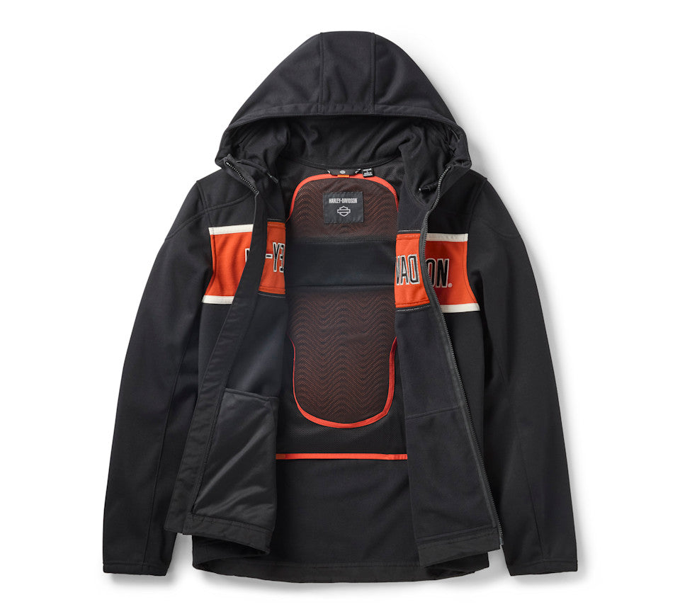 Harley-Davidson® Men's H-D Trenton Deflector 2.0 Hooded Riding Fleece