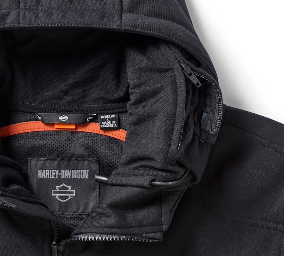 Harley-Davidson® Men's H-D Trenton Deflector 2.0 Hooded Riding Fleece