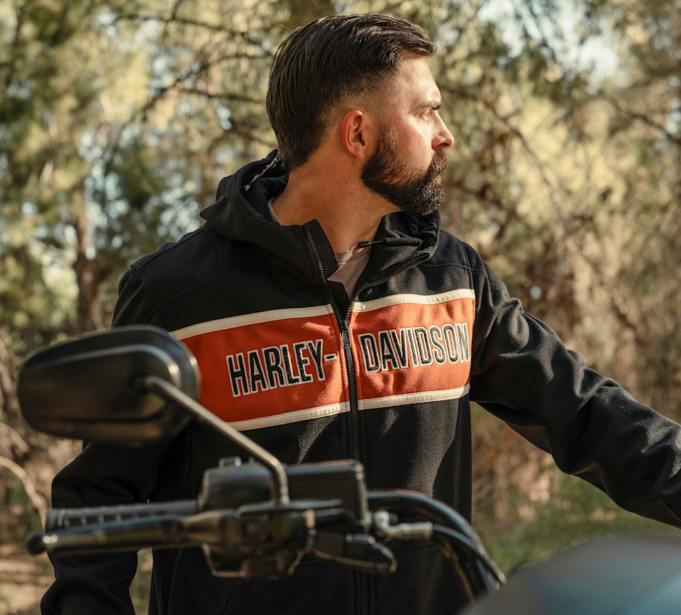 Harley-Davidson® Men's H-D Trenton Deflector 2.0 Hooded Riding Fleece