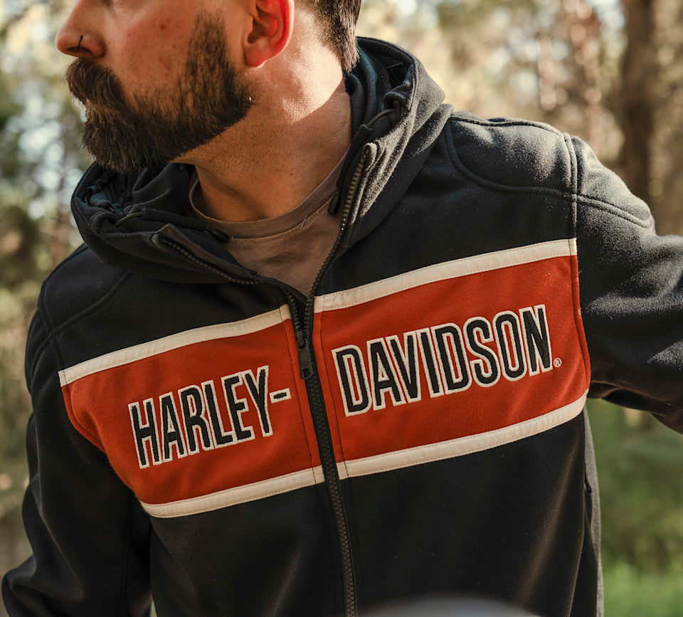 Harley-Davidson® Men's H-D Trenton Deflector 2.0 Hooded Riding Fleece