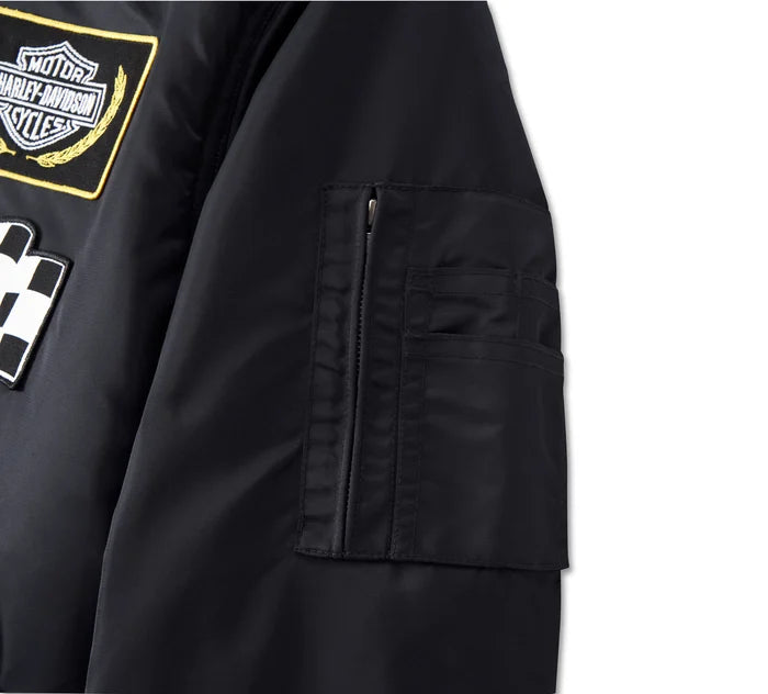 Harley-Davidson® Men's At the Crank Bomber Jacket - Harley Black