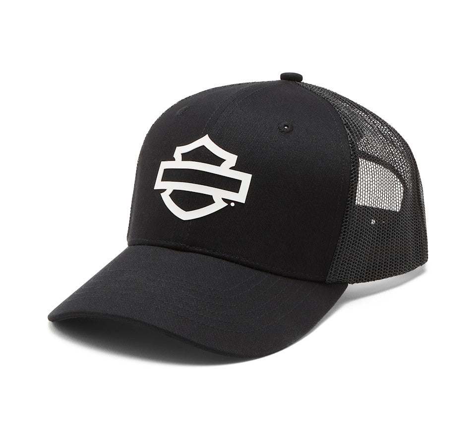 Harley-Davidson® Men's Logo Colorblock Adjustable Trucker Cap - Harley Black