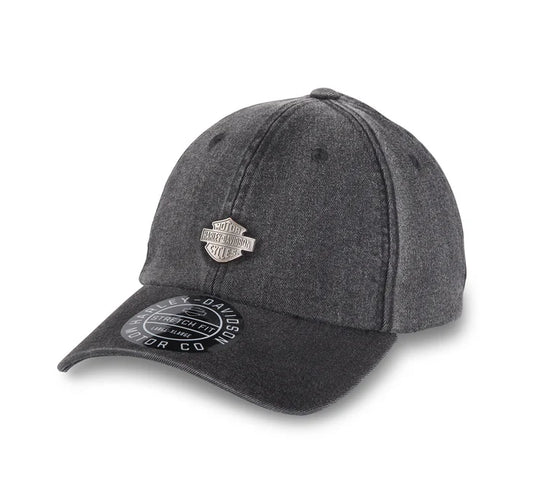 Harley-Davidson® Bar & Shield Denim Stretch-Fit Cap