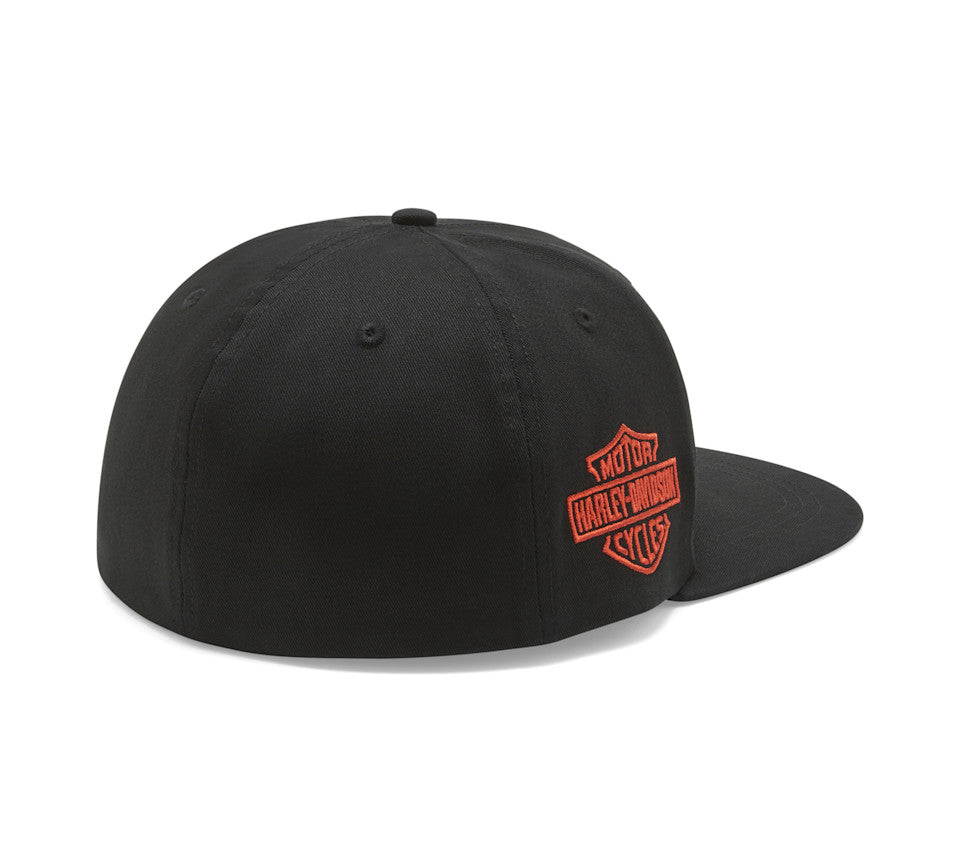 Harley-Davidson® Men's Lightning Eagle Panhead Fitted Cap - Harley Black