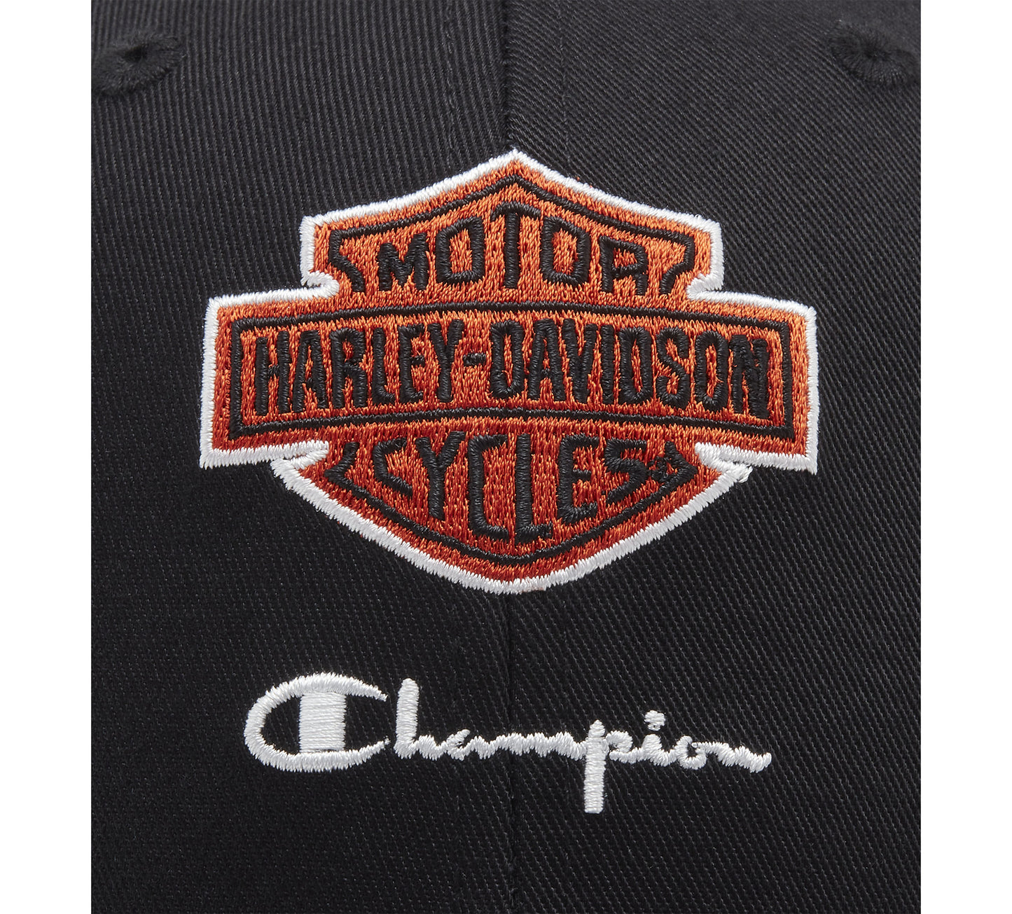 Harley-Davidson® Champion x Harley-Davidson Adjustable Baseball Cap - Black & Orange Champion