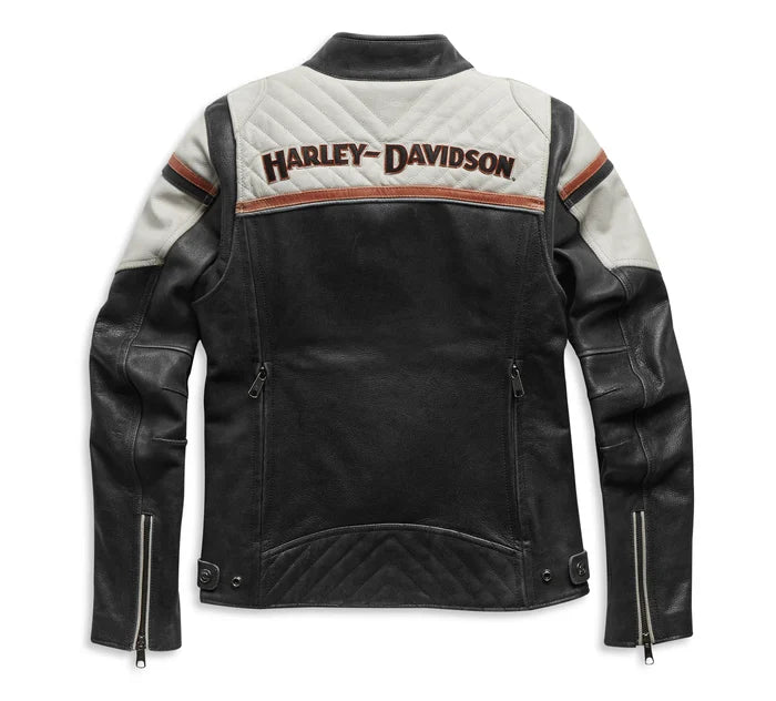 Harley-Davidson® Women's H-D Triple Vent Miss Enthusiast II Leather Riding Jacket