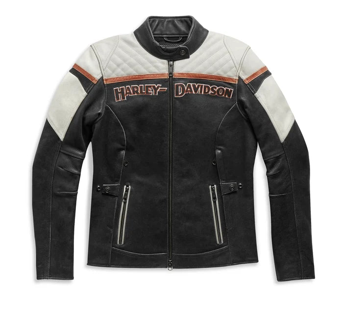 Harley-Davidson® Women's H-D Triple Vent Miss Enthusiast II Leather Riding Jacket