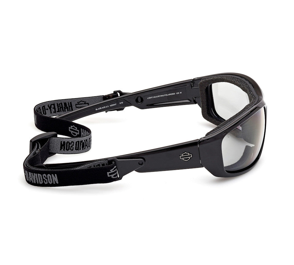 Harley-Davidson® Men's Blaze Ace 2.0 Sunglasses w/ Headstrap - Light Adjusting Polarized Lenses