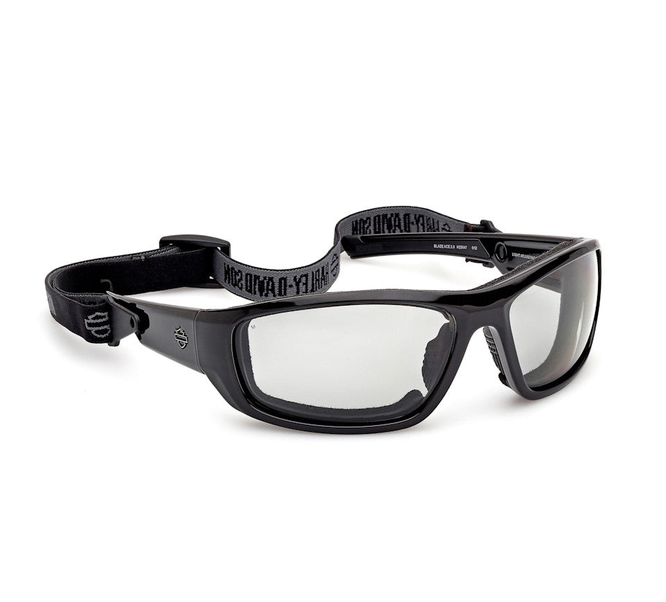 Harley-Davidson® Men's Blaze Ace 2.0 Sunglasses w/ Headstrap - Light Adjusting Polarized Lenses