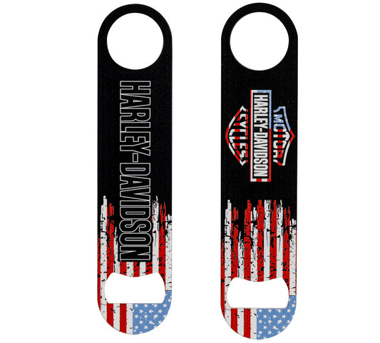 Harley-Davidson® Americana Flag Metal Stainless Steel Bottle Opener