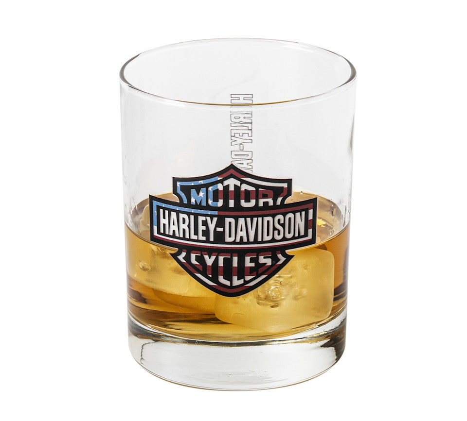 Harley-Davidson® Americana Double Old-Fashioned Two-Sided Logo Glass