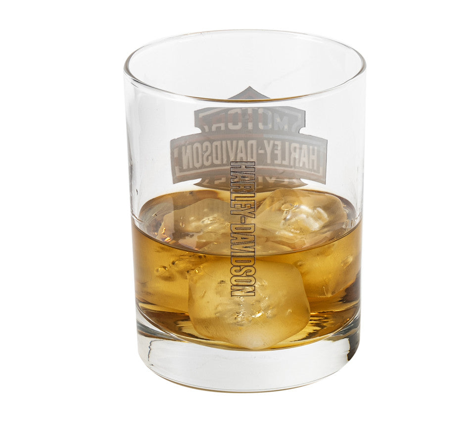 Harley-Davidson® Americana Double Old-Fashioned Two-Sided Logo Glass