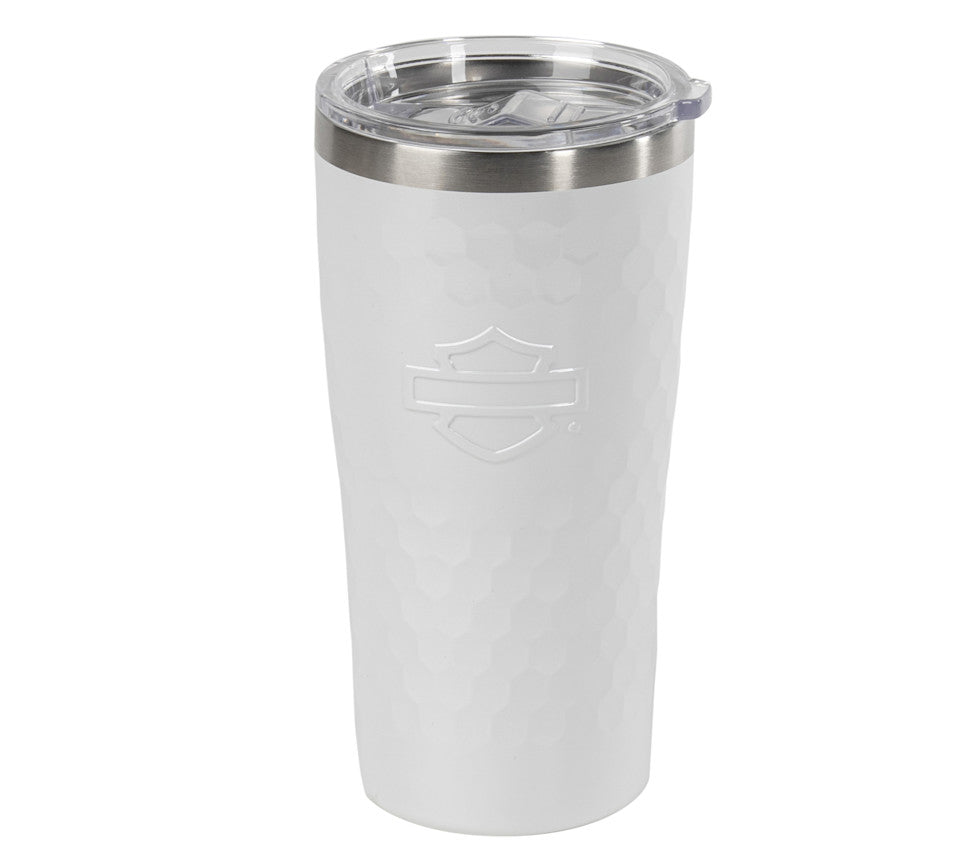 Harley-Davidson® Embossed Open Bar & Shield Stainless Steel Travel Mug