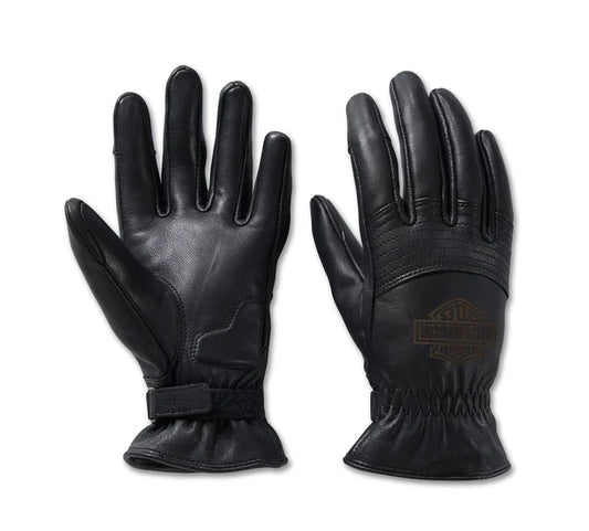 Harley-Davidson® Women's Helm Leather Work Gloves - Black