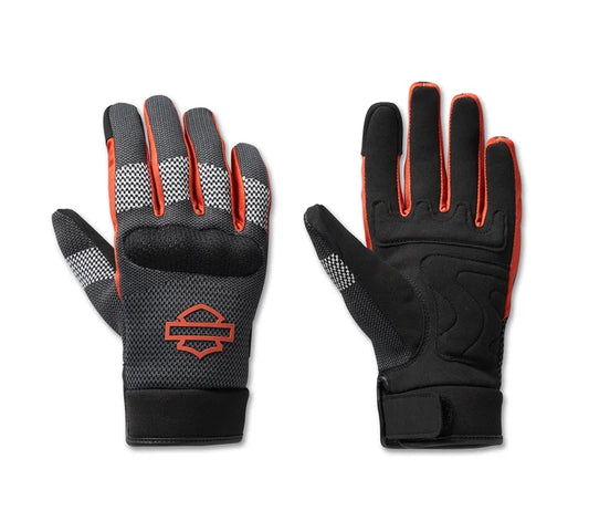 Harley-Davidson® Women's Dyna Knit Mesh Gloves - Black & Grey