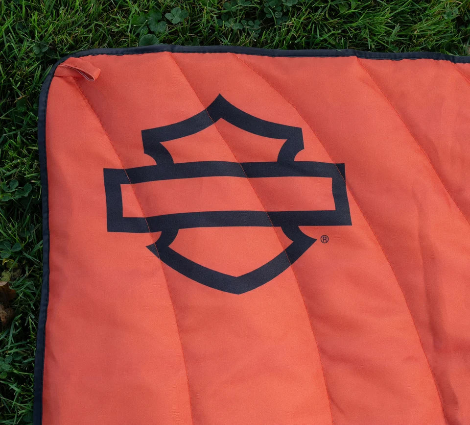 Harley-Davidson® Open Bar & Shield Logo Outdoor Blanket w/ Bag - Water Resistant