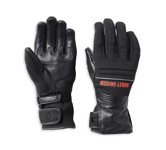 Harley-Davidson® Women's Quest Mixed Media Waterproof Gauntlet Gloves