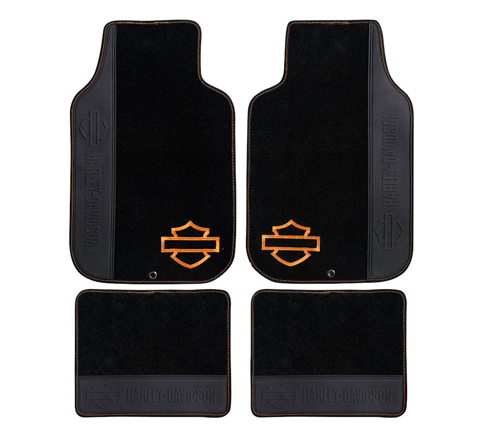 Harley-Davidson® Carpeted Floor Mat Set of 4 Pieces
