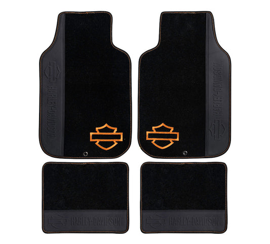 Harley-Davidson® Carpeted Floor Mat Set of 4 Pieces