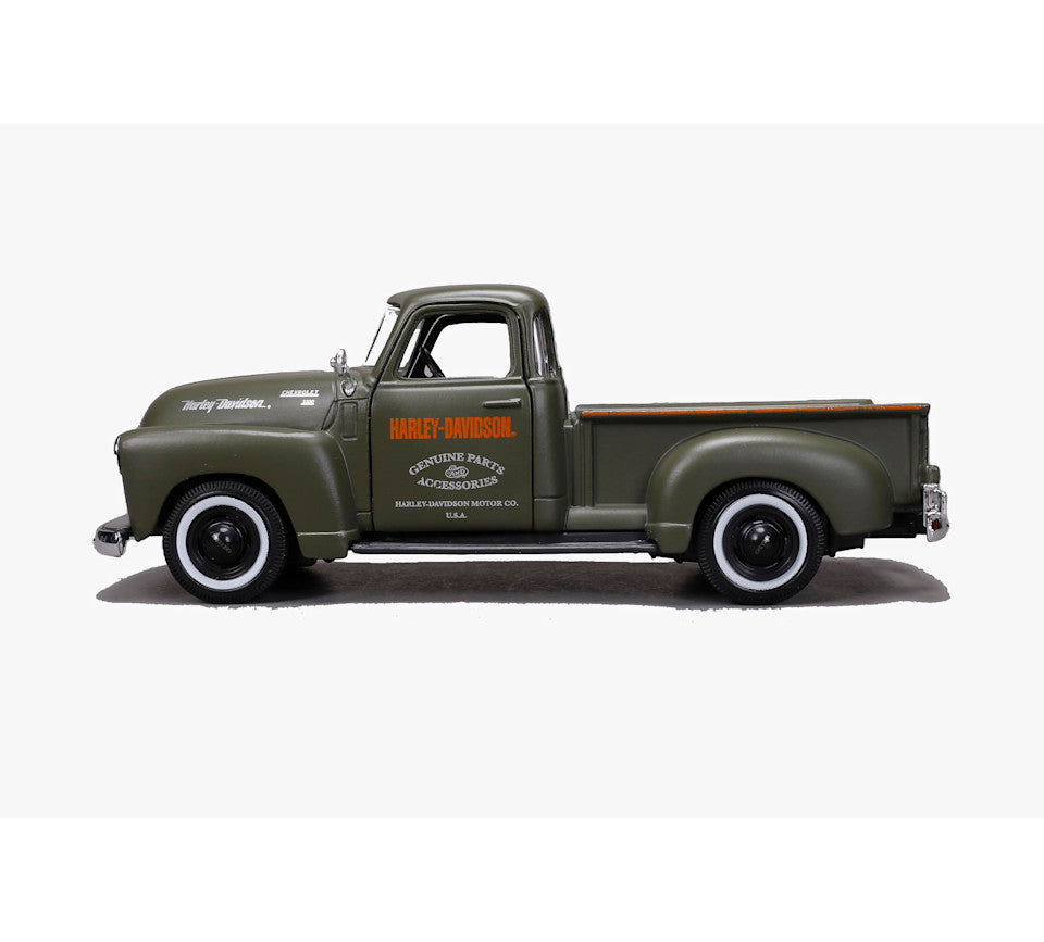 Harley-Davidson® Diecast 1:24 1950 Chevrolet 3100 & 1936 EL Knucklehead