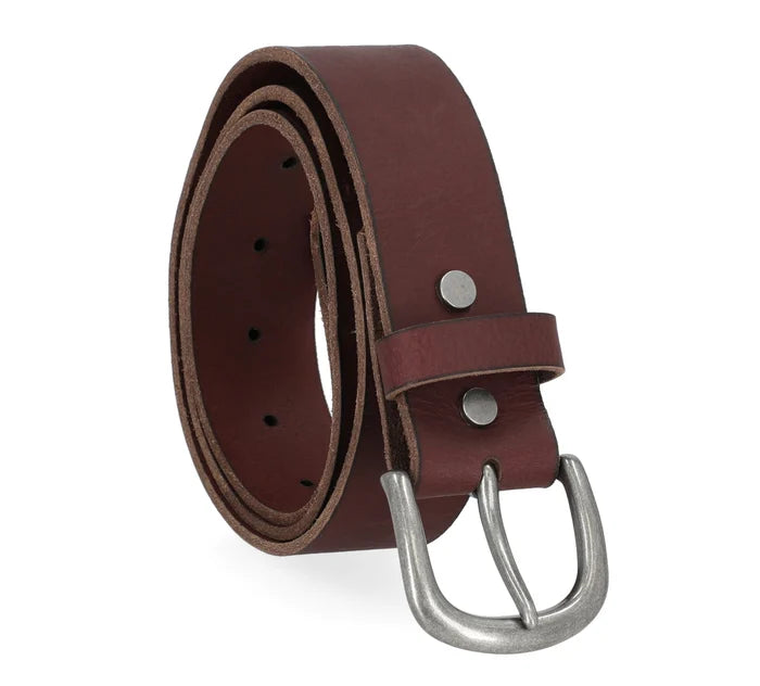 Harley-Davidson® Open Bar & Shield Quad Stud Belt - Brown
