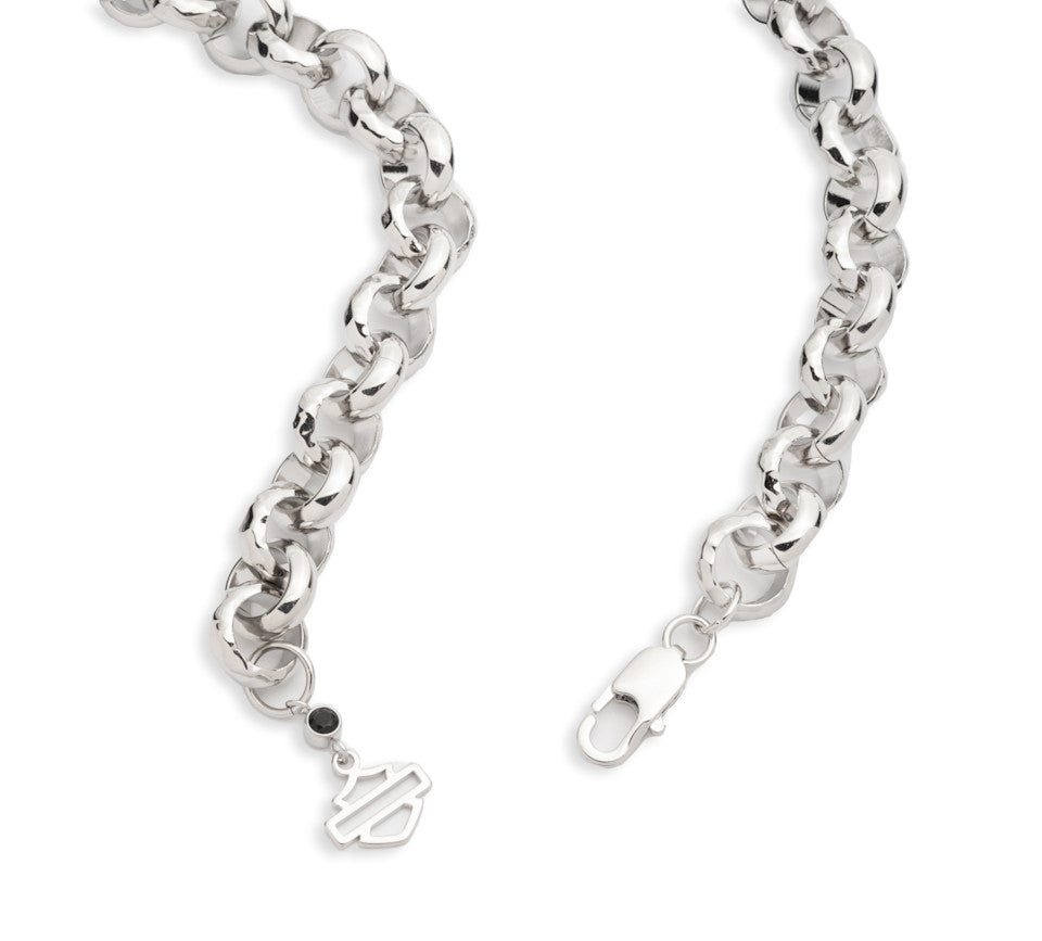 Harley-Davidson® Men's 26" Bar & Shield Thick Link Chain Necklace