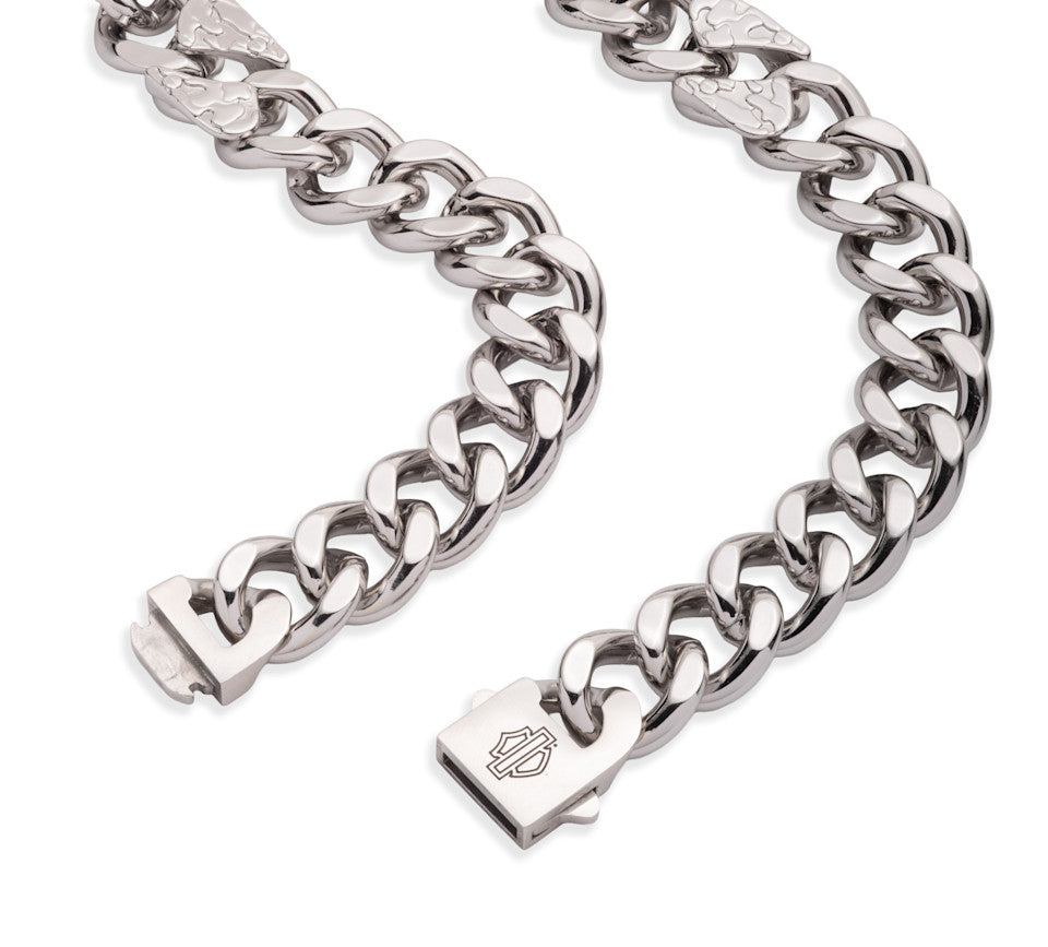 Harley-Davidson® Men's 24" Bar & Shield Camo Curb Link Necklace