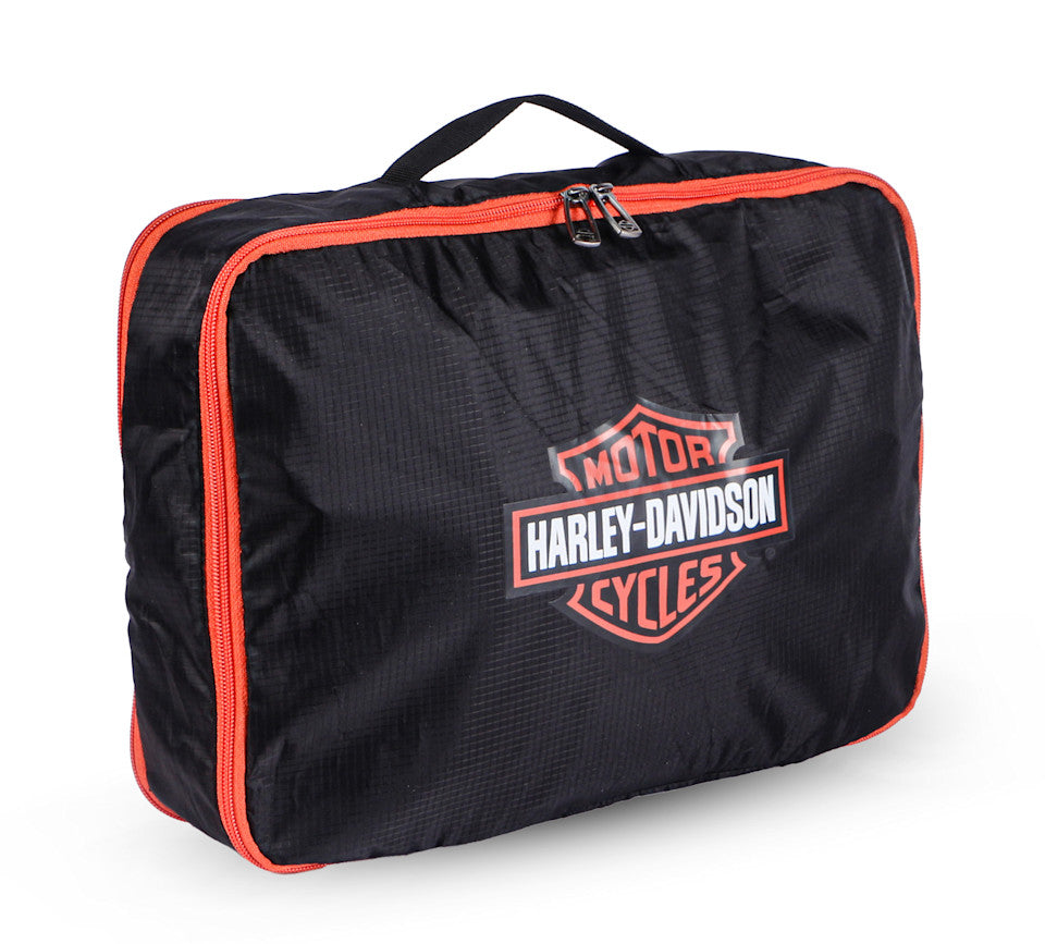 Harley-Davidson® 3 Piece Expandable Packing Cube Set - Orange/Black