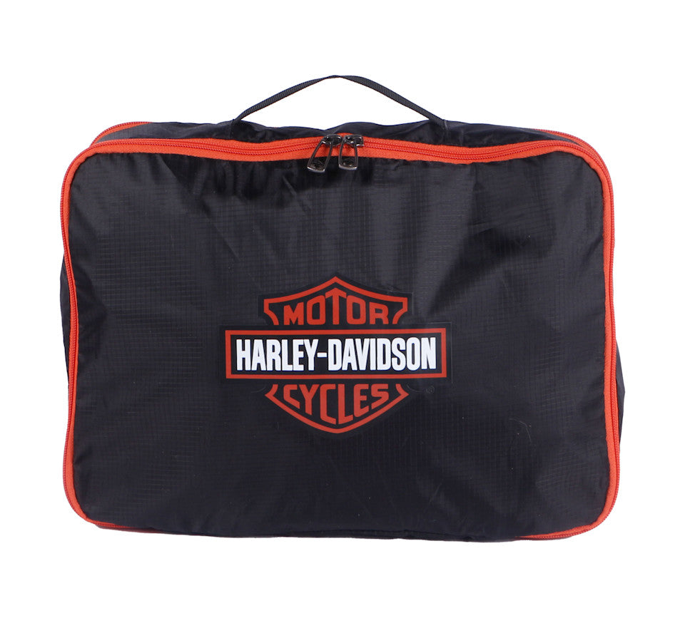 Harley-Davidson® 3 Piece Expandable Packing Cube Set - Orange/Black