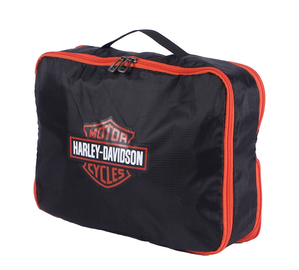 Harley-Davidson® 3 Piece Expandable Packing Cube Set - Orange/Black