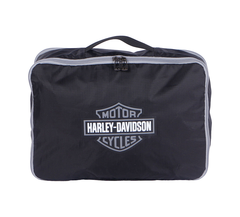 Harley-Davidson® 3 Piece Expandable Packing Cube Set - Grey/Black