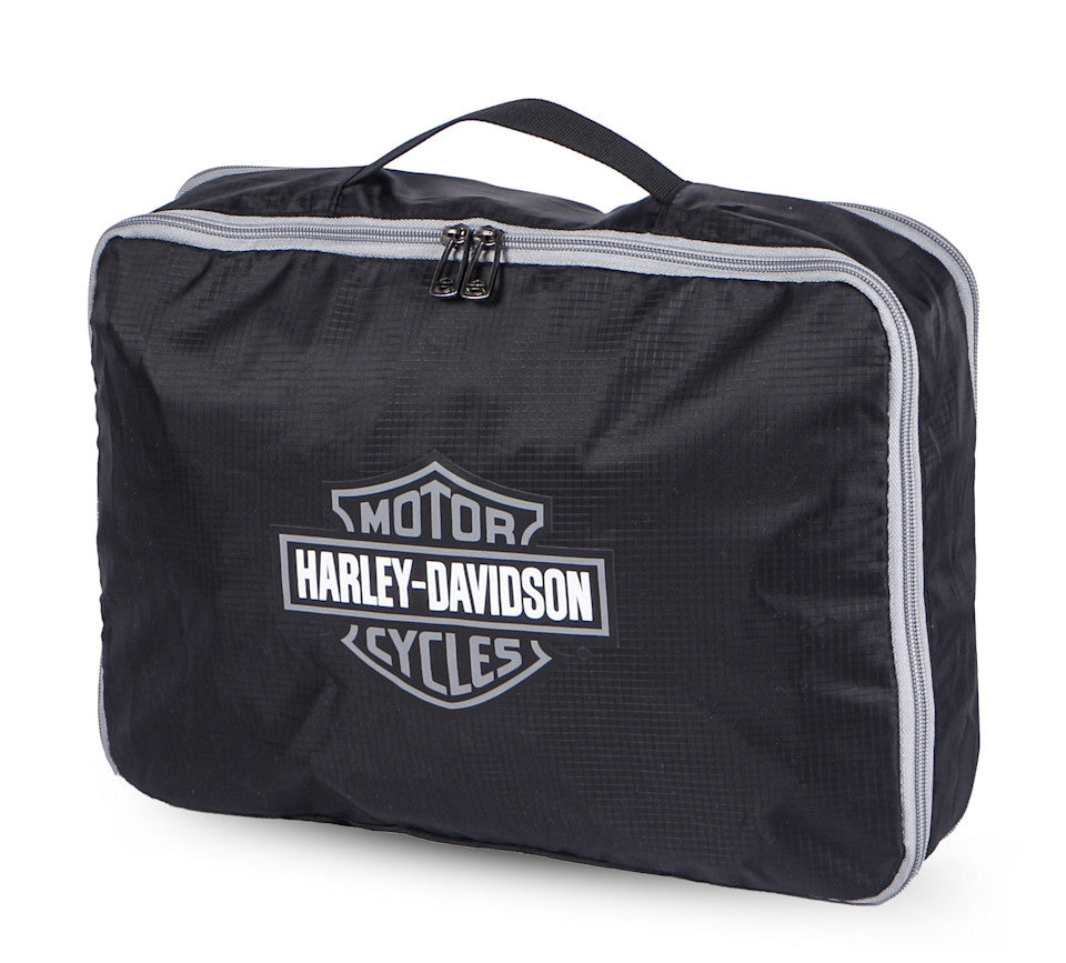 Harley-Davidson® 3 Piece Expandable Packing Cube Set - Grey/Black