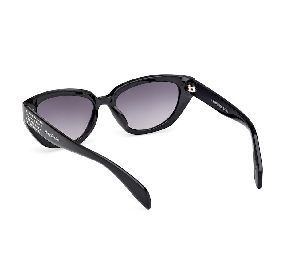 Harley-Davidson® Women's Cat Eye Sunglasses - Black Frame - Smoke Gradient Lens