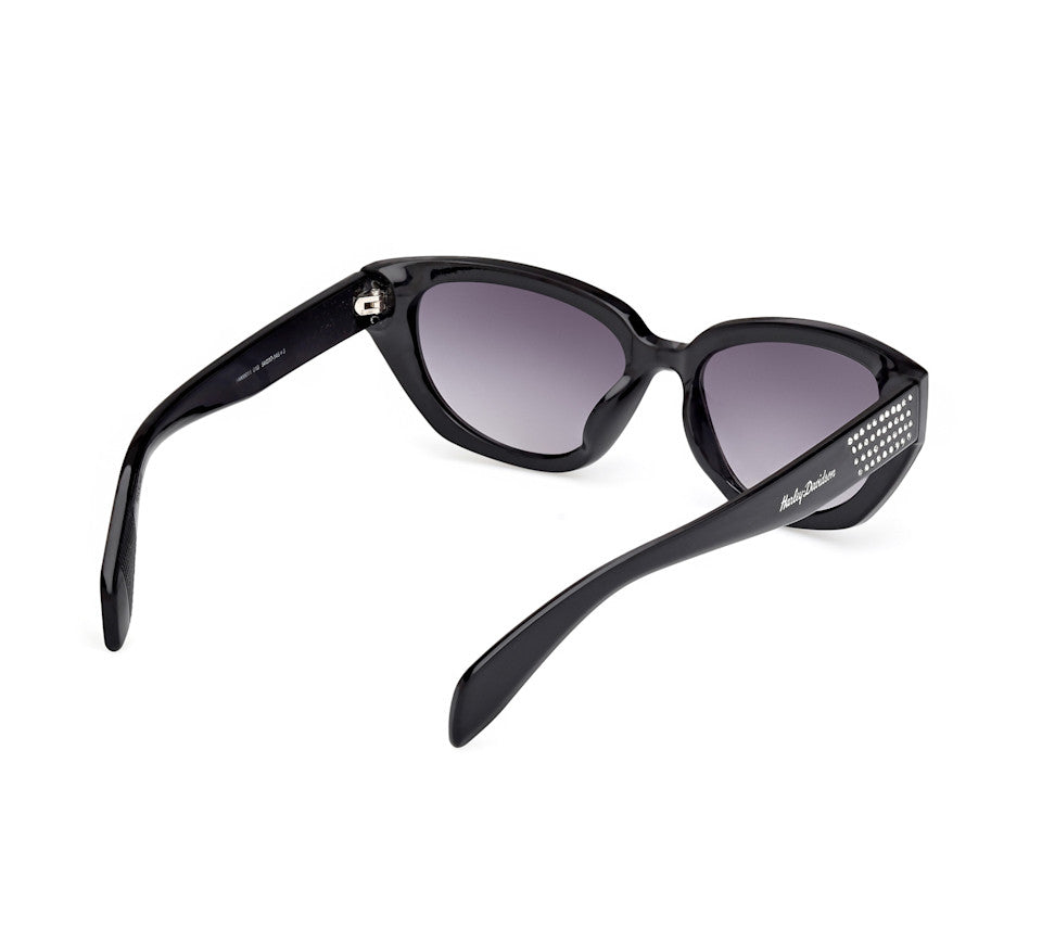 Harley-Davidson® Women's Cat Eye Sunglasses - Black Frame - Smoke Gradient Lens