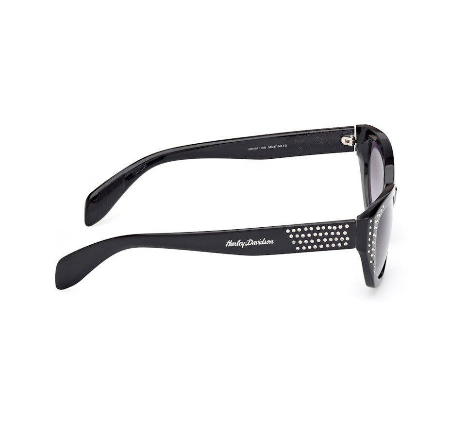 Harley-Davidson® Women's Cat Eye Sunglasses - Black Frame - Smoke Gradient Lens