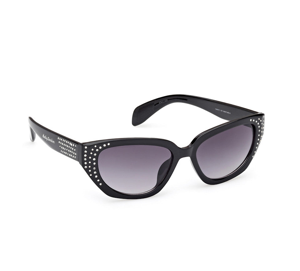 Harley-Davidson® Women's Cat Eye Sunglasses - Black Frame - Smoke Gradient Lens