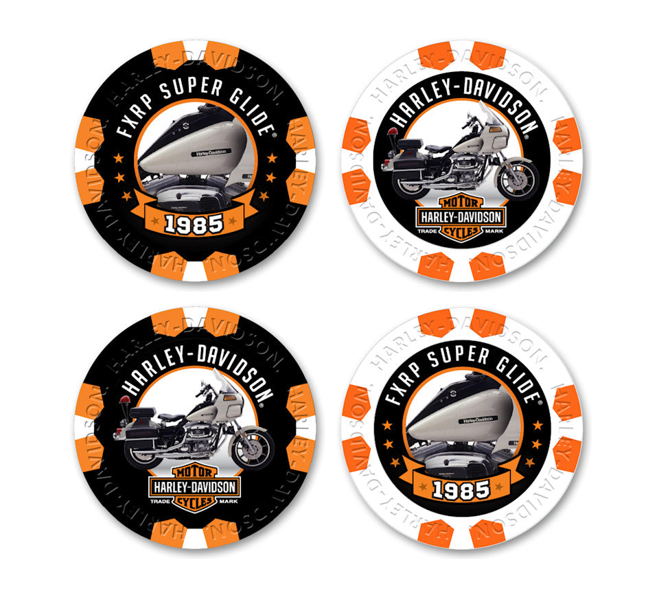 Harley-Davidson® Vintage Series 18 - 1985 FXRP Super Glide® Collectible Poker Chips