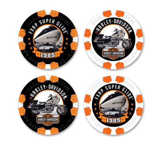 Harley-Davidson® Vintage Series 18 - 1985 FXRP Super Glide® Collectible Poker Chips