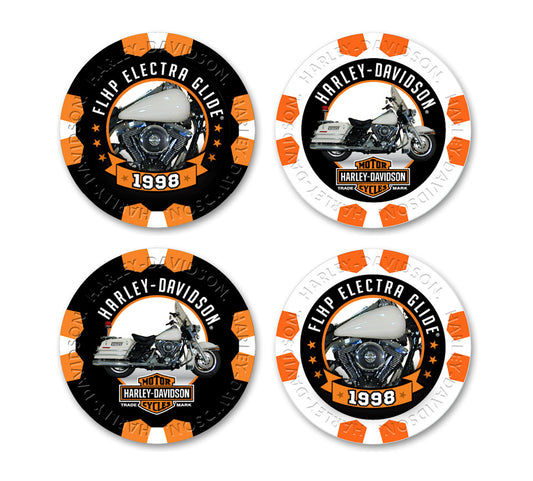 Harley-Davidson® Vintage Series 20 - 1998 FLHP Electra Glide® Collectible Poker Chips