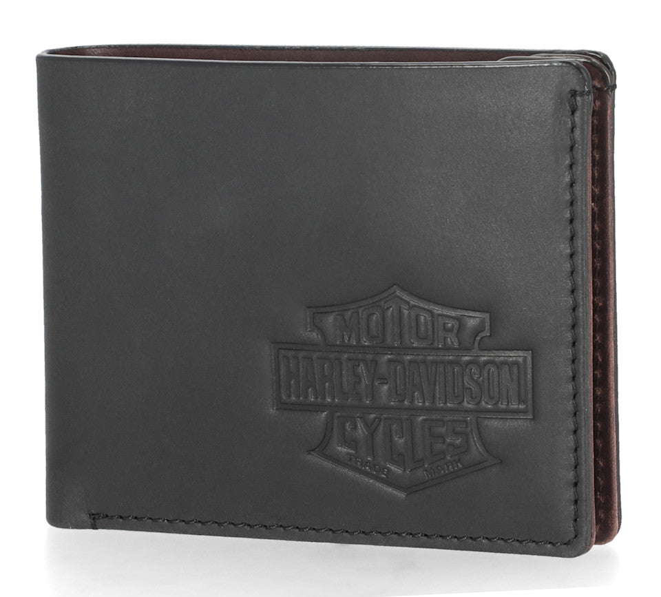 Harley-Davidson®Vintage Bar & Shield Bifold Wallet - Black
