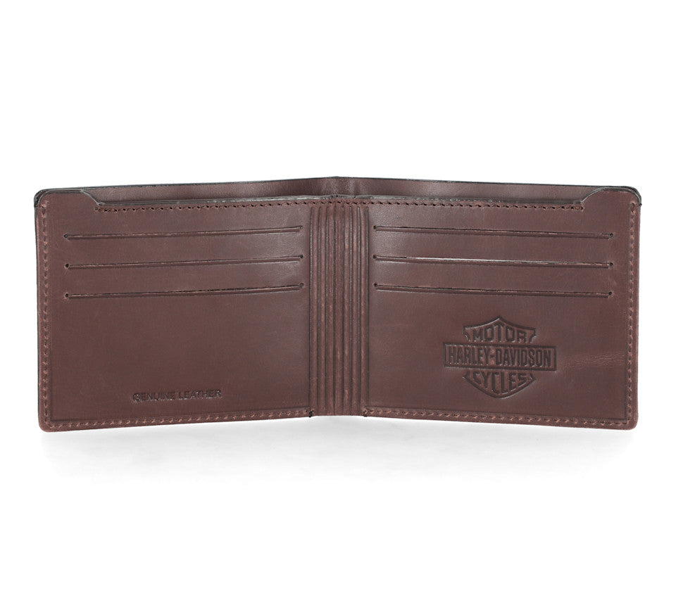 Harley-Davidson®Vintage Bar & Shield Bifold Wallet - Black