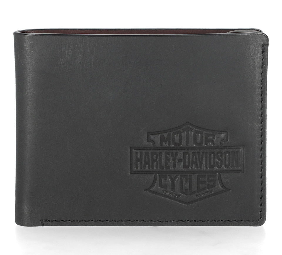 Harley-Davidson®Vintage Bar & Shield Bifold Wallet - Black