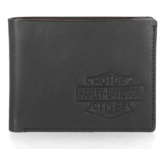 Harley-Davidson®Vintage Bar & Shield Bifold Wallet - Black
