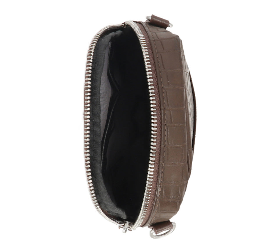 Harley-Davidson® Croco Crossbody Bag - Brown